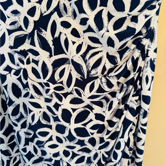 Lauren Ralph Lauren Blue Sheath Dress with 3/4 Sleeves - Picture 4 of 10